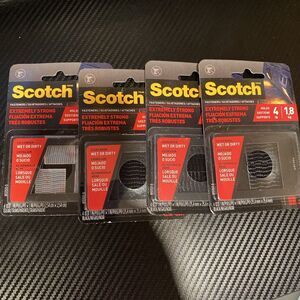 4 SCOTCH FASTENERS EXTREMELY STRONG OUTDOOR/INDOOR HOLDS 4LB 1"×1" 4 IN PACK‎